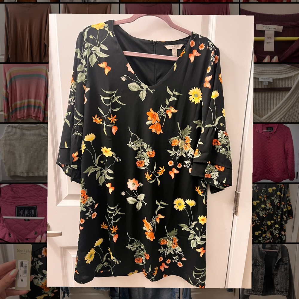 Chic Black Floral Dress